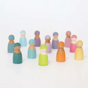 Peg dolls Amici dell'Arcobaleno Pastello Grimm's