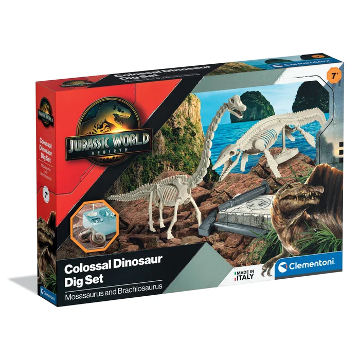 Jurassic World - Colossal Dinosaur Dig Set - Mosasaurus And Brachiosaurus - immagine 2