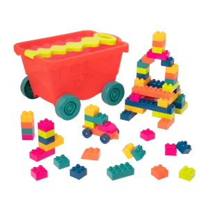B Toys Carrettino con 54 Costruzioni