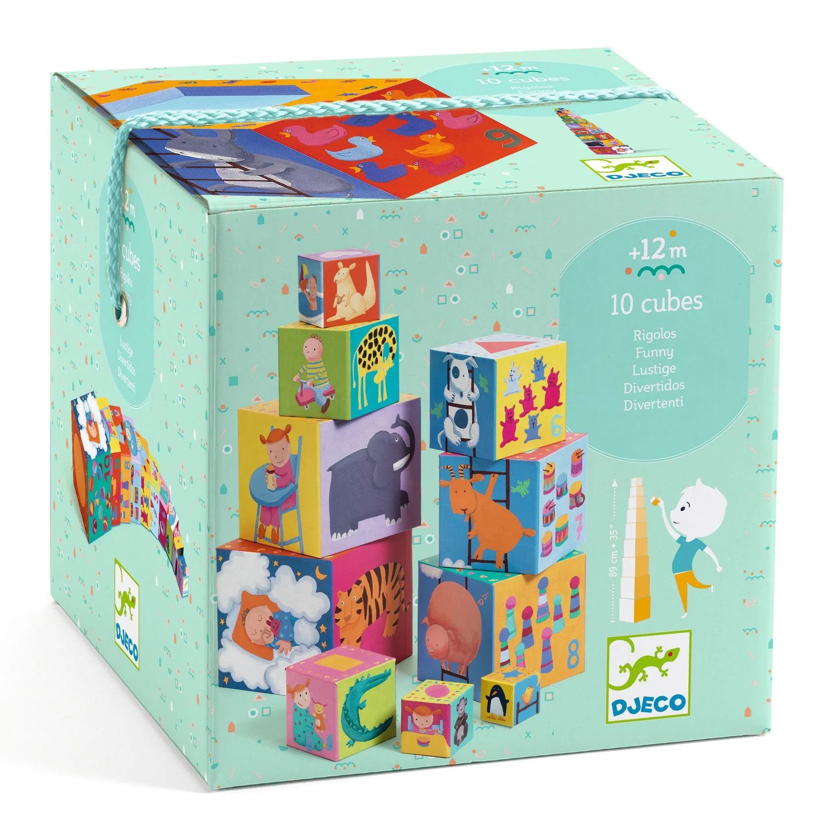 Djeco 10 Cubi Impilabili Rigolos
