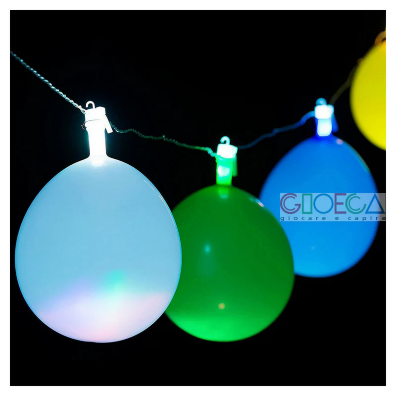GHIRLANDA PALLONCINI LUMINOSI LED - immagine 3