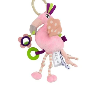 Gioco morbido per bebè Fenicottero multiattività da appendere per neonati