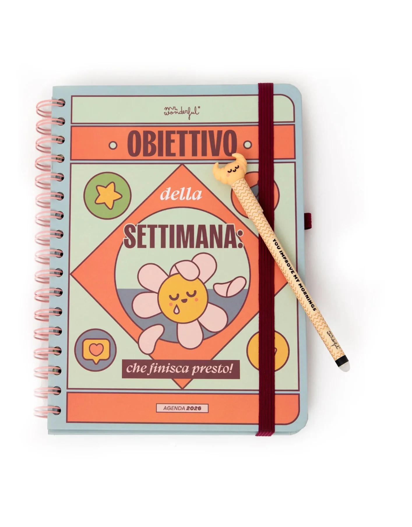 Agenda Wonder 2026 Settimanale – “Obiettivo della settimana: che finisca presto!” Mr. Wonderful