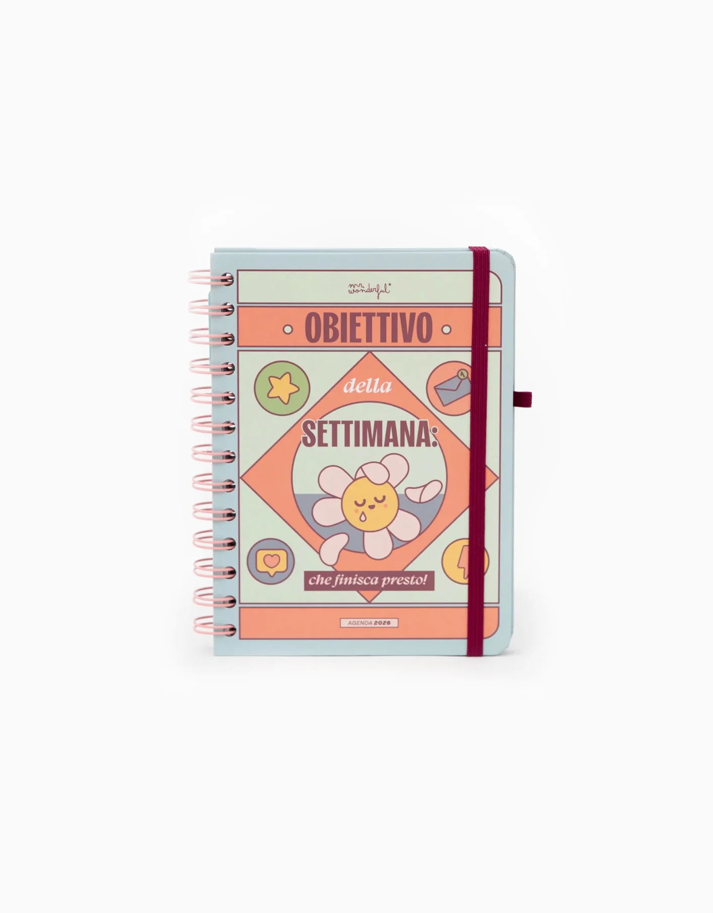 Agenda Wonder piccola 2026 settimanale – Mr. Wonderful | “Obiettivo della settimana: che finisca presto!”