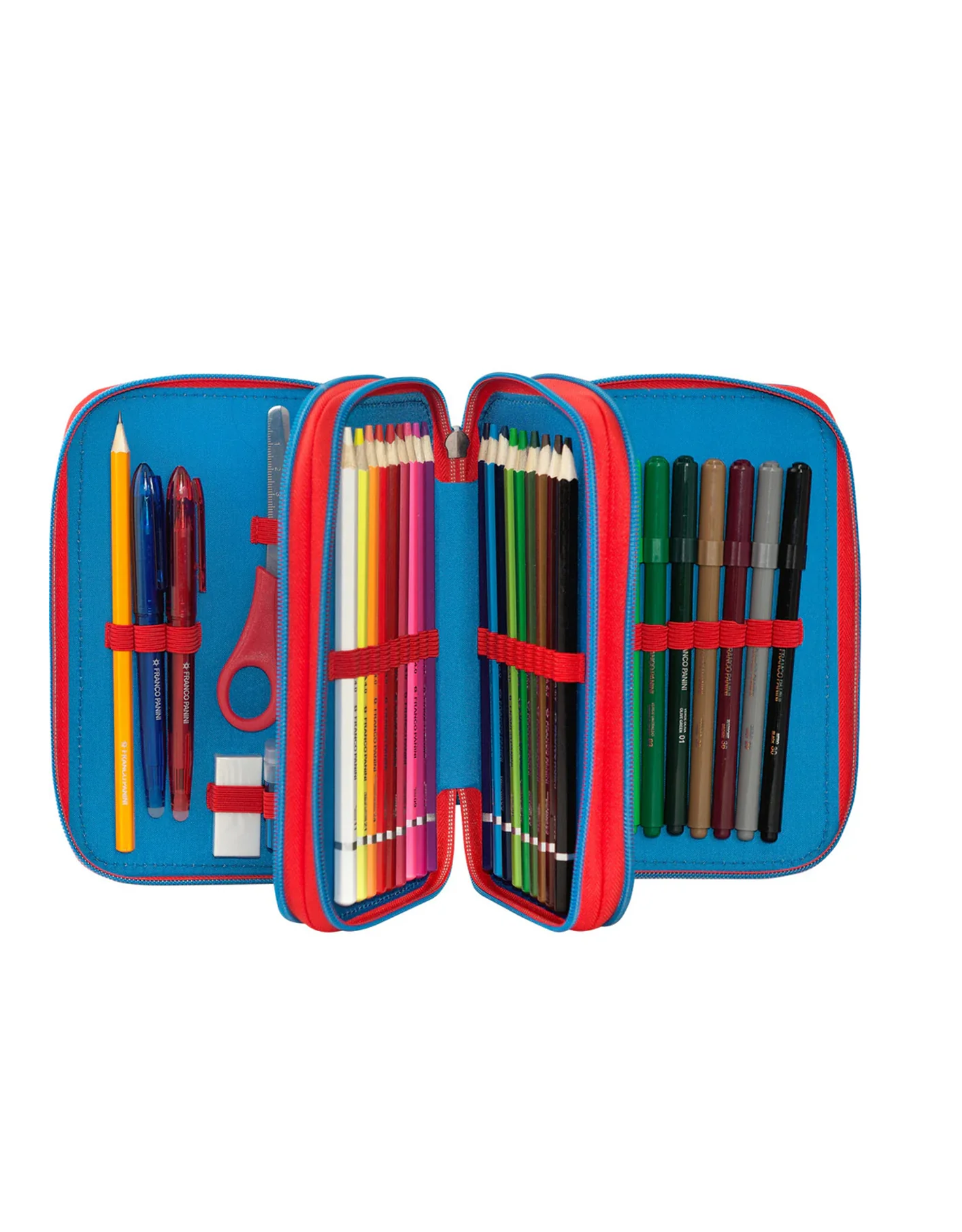 Astuccio 3 Zip Super Mario Rosso/Blu – Panini Scuola 2025/26 - immagine 3