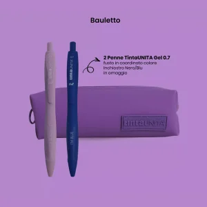 Astuccio Bauletto Tinta Unita in Silicone con 2 Penne in Omaggio
