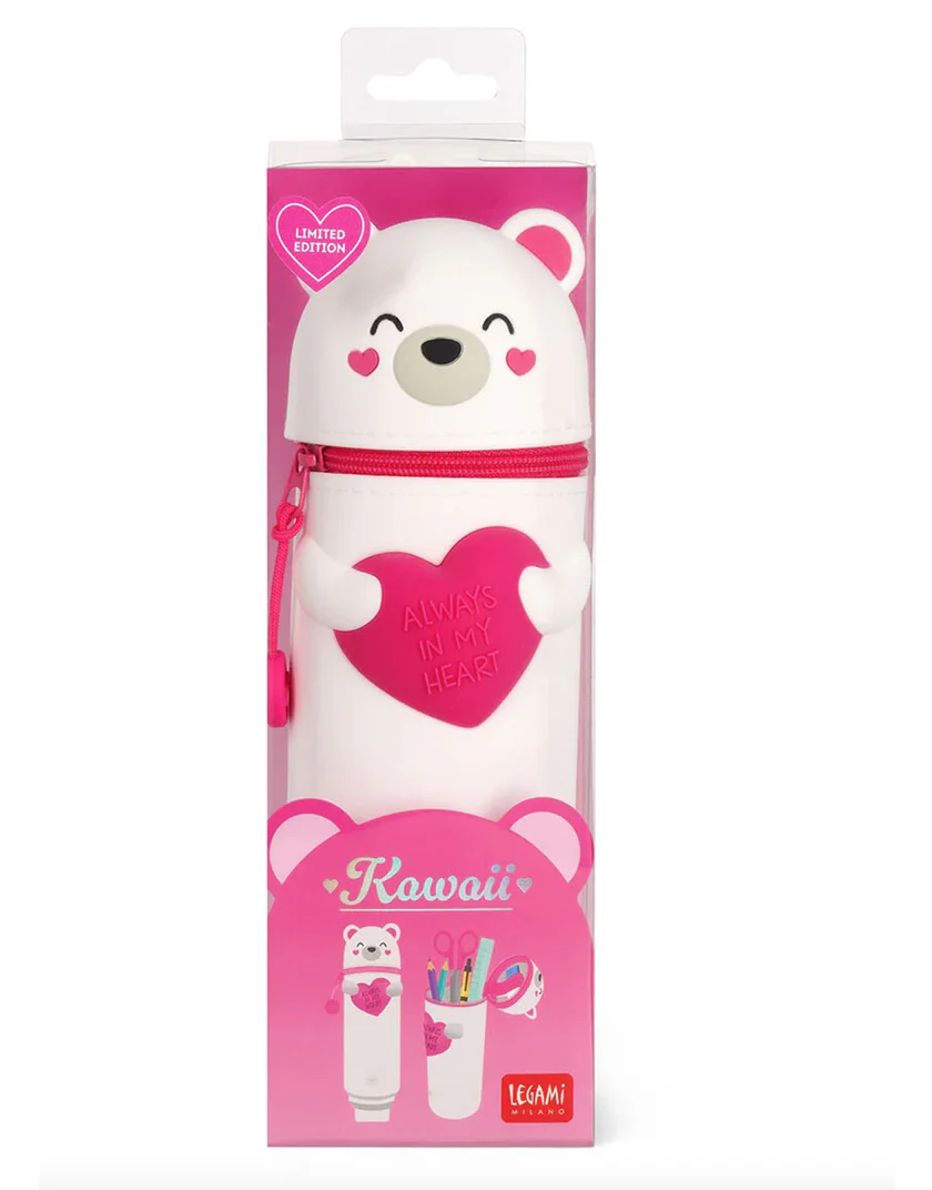 Astuccio Legami 2 in 1 in Morbido Silicone - Kawaii Teddy Bear - immagine 4