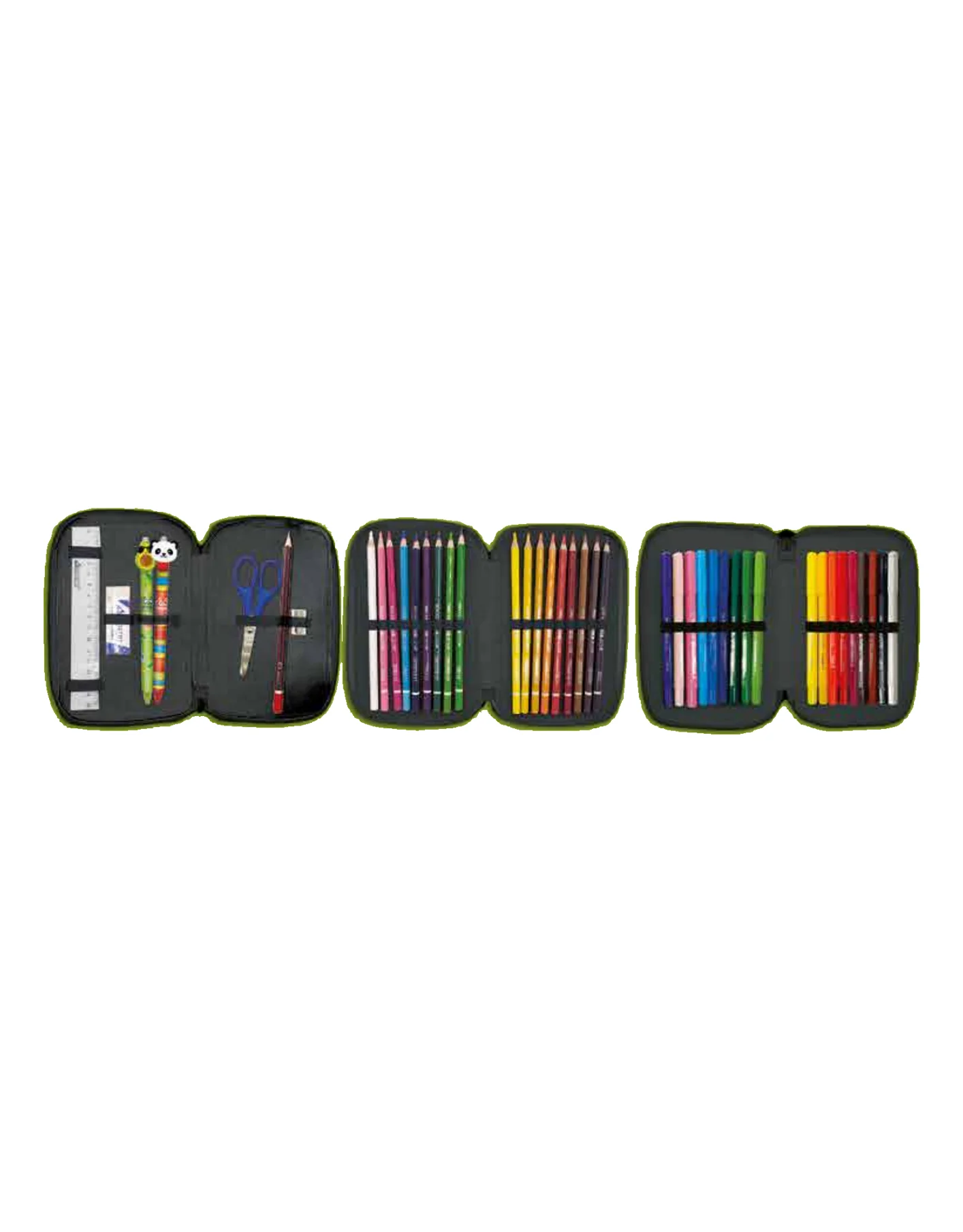 Astuccio 3 Zip Tinta Unita Zoo - immagine 3