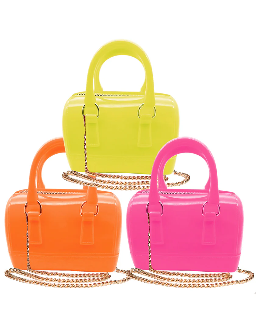 Borsa Bowling Bag con Tracolla - Tinta Unita Glow