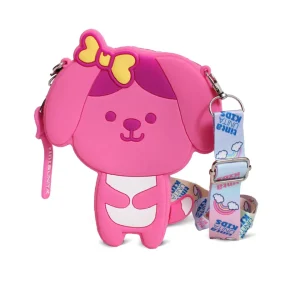 Borsa in Silicone con Tracolla a Forma di Cagnolino - Tinta Unita Kids
