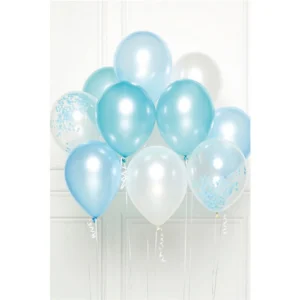 Bouquet palloncini in lattice mix Azzurro perlato