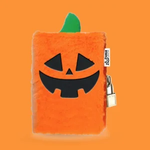 Diario Segreto Tinta Unita Zoo Halloween con Lucchetto - Design Zucca