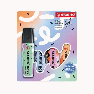 Evidenziatore STABILO BOSS ORIGINAL by Ju Schnee - Astuccio da 4 Colori Pastello