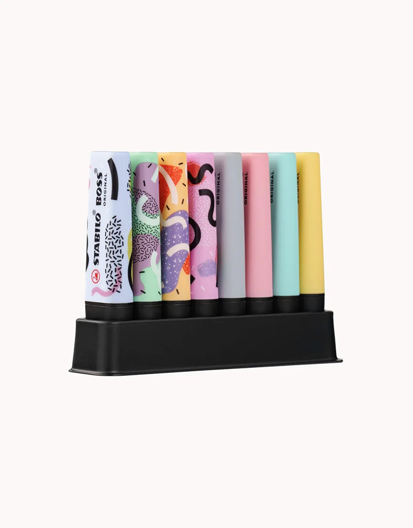 Evidenziatore STABILO BOSS ORIGINAL Pastel & BOSS ORIGINAL by Ju Schnee - Set da 8 - immagine 3