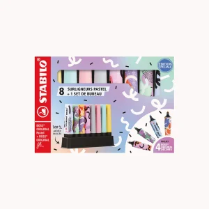 Evidenziatore STABILO BOSS ORIGINAL Pastel & BOSS ORIGINAL by Ju Schnee - Set da 8