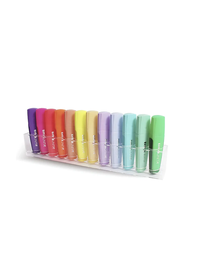 Evidenziatori Palette Set Tinta Unita - Fluo e Pastello, Con Impugnatura Soft Touch - immagine 2