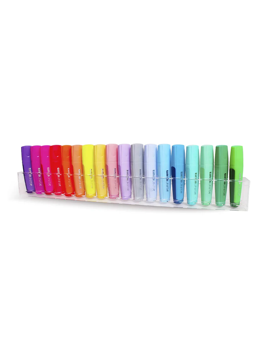 Evidenziatori Palette Set Tinta Unita - Fluo e Pastello, Con Impugnatura Soft Touch - immagine 4