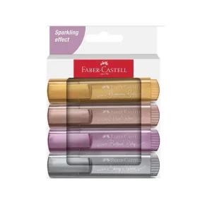 Evidenziatori Textliner Metallic Faber Castell - Set da 4