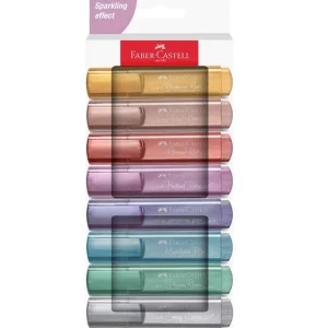 Evidenziatori Faber-Castell Textliner Metallic - Set da 8