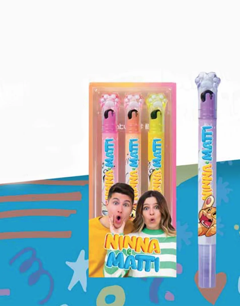 Evidenziatori Glitter con Timbro Ninna e Matti - immagine 2