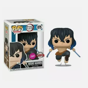 Funko POP! Demon Slayer Inosuke Hashibira Unmasked (Flocked) 875 Chase Exclusive