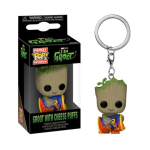 Funko Pocket Pop! I Am Groot - Portachiavi Groot con Cheese Puffs