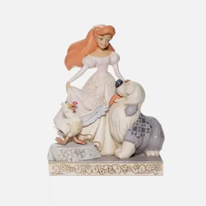 Statua Jim Shore Disney Traditions Ariel White Woodland – Collezione Disney