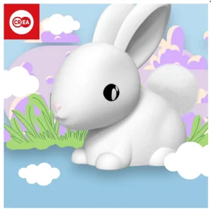 Lampada in Silicone Coniglio Ricaricabile con Pon Pon in Peluche – Crea