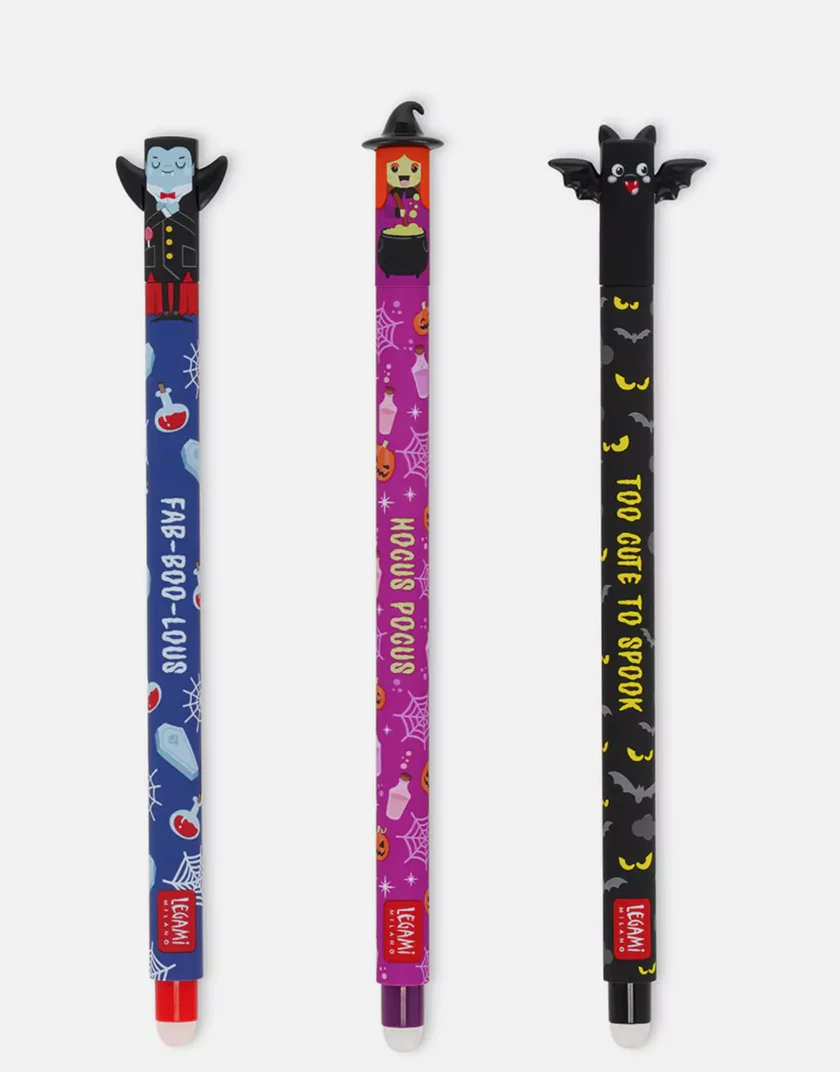 Legami Erasable Pen - Set di 3 Penne Gel Cancellabili Halloween "The Boo Crew" - immagine 2