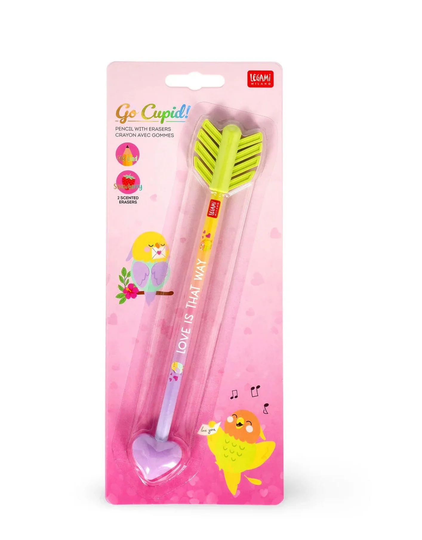 Matita con due Gomme Profumate “Go Cupid!” – Legami - immagine 3