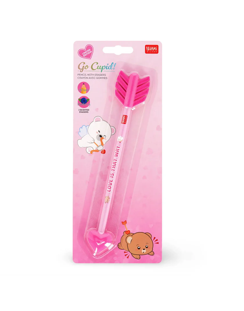 Matita con due Gomme Profumate Legami - Go Cupid! | Edizione Limitata - immagine 3