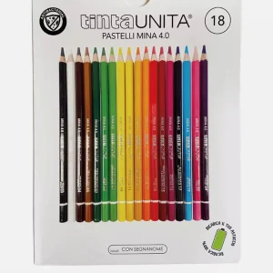 Pastelli Colorati Tinta Unita - Astuccio da 18 con Mina 4.0 mm