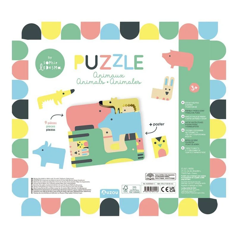 Auzou Puzzle In Legno Animali - immagine 4