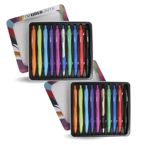 Penna a Sfera I’AM TintaUNITA - Box Regalo in Metallo con 10 Penne