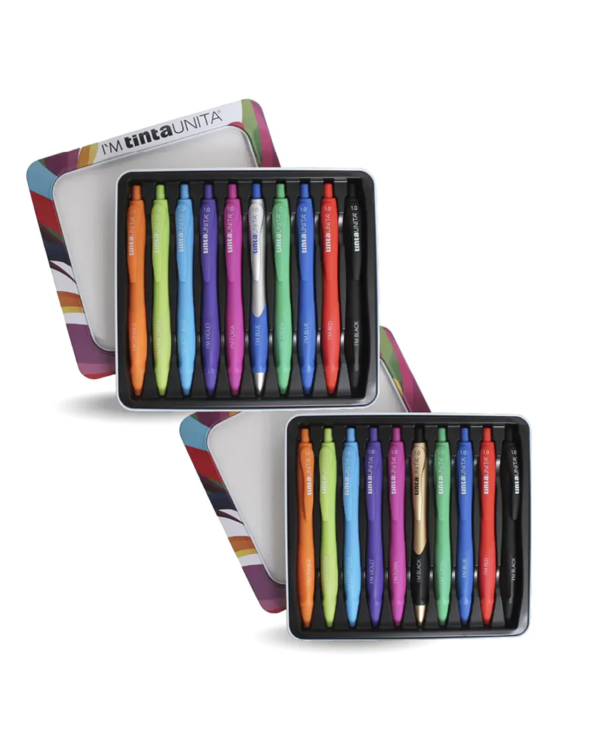 Penna a Sfera I’AM TintaUNITA - Box Regalo in Metallo con 10 Penne - immagine 2