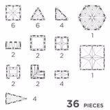 Costruzioni magnetiche Mini Set Pastel - immagine 4