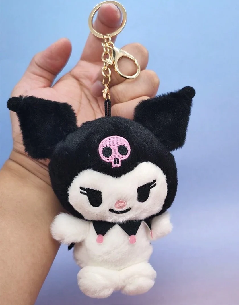 Portachiavi Peluche Kuromi Sanrio - Accessorio Unico per i Fan - immagine 2