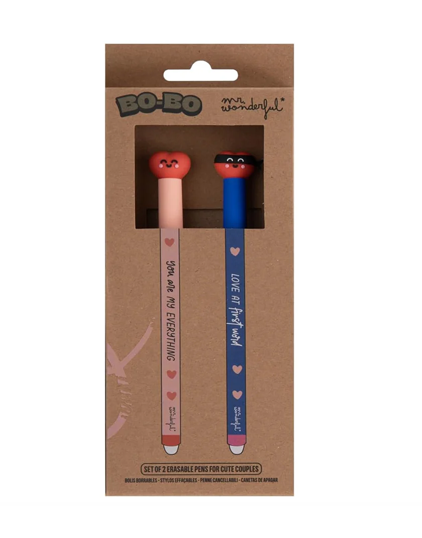 Set 2 Penne Cancellabili Mr. Wonderful Bo-Bo - Love at First Word - immagine 3