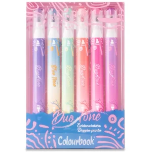 Set di 6 Evidenziatori Doppia Punta - Duotone Colourbook