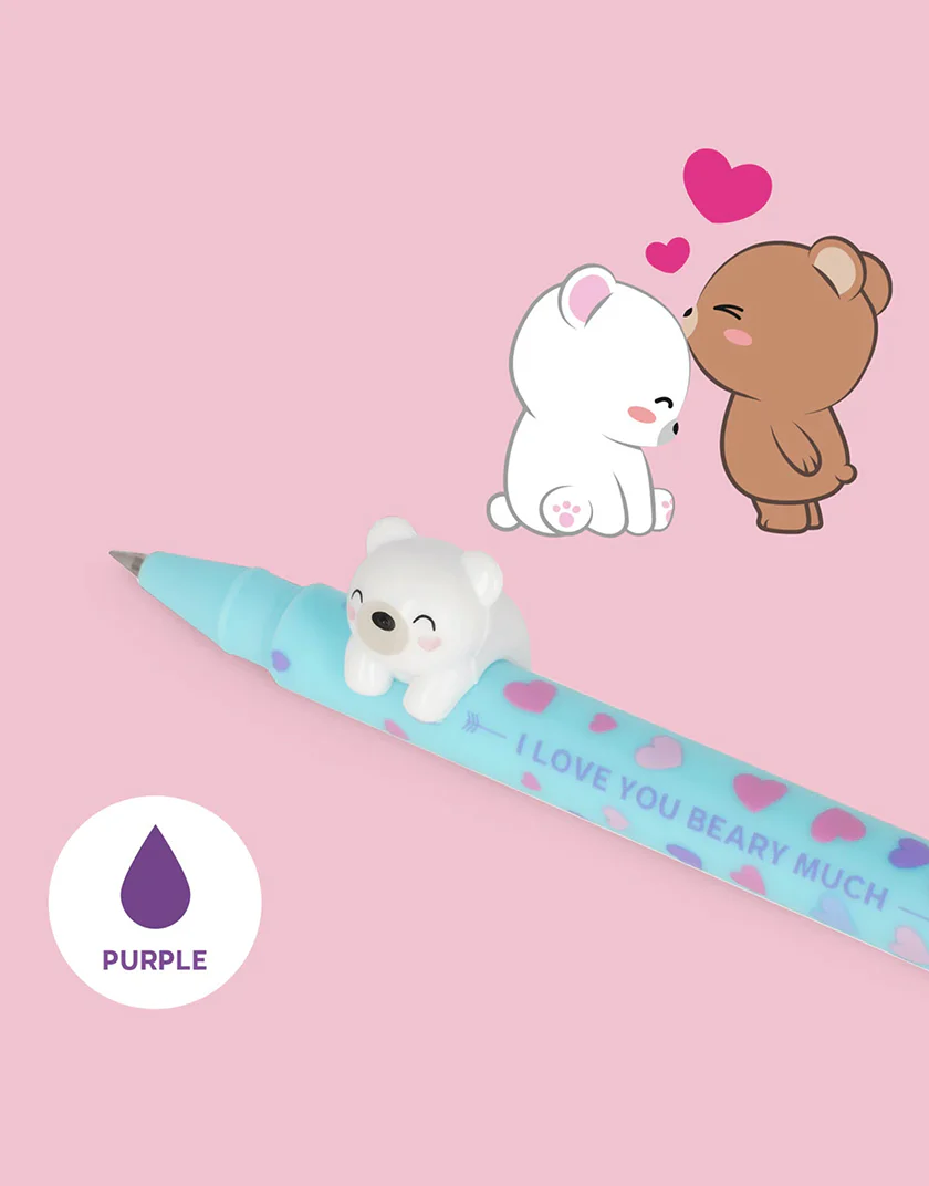 Set di 2 Penne Gel Lovely Friends Legami - Beary in Love | Edizione Limitata San Valentino - immagine 3