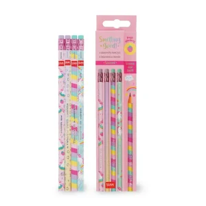 Set di 4 Matite HB Profumate - Legami Unicorn: Scrittura Creativa e Profumata