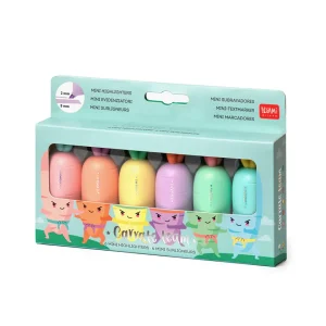 Set di 6 Mini Evidenziatori a Forma di Carota - Carrate Team Legami