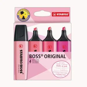 Evidenziatore STABILO BOSS ORIGINAL Shades of Pink - Astuccio da 4 colori rosa
