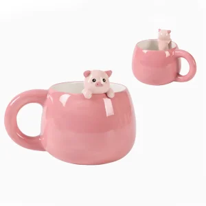 Tazza in Ceramica Itotal con Charm Kawaii Maialino