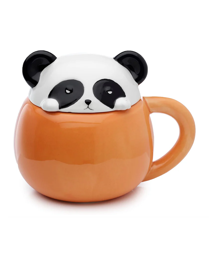 Tazza Panda con Coperchio Sagomato - Puckator - immagine 2
