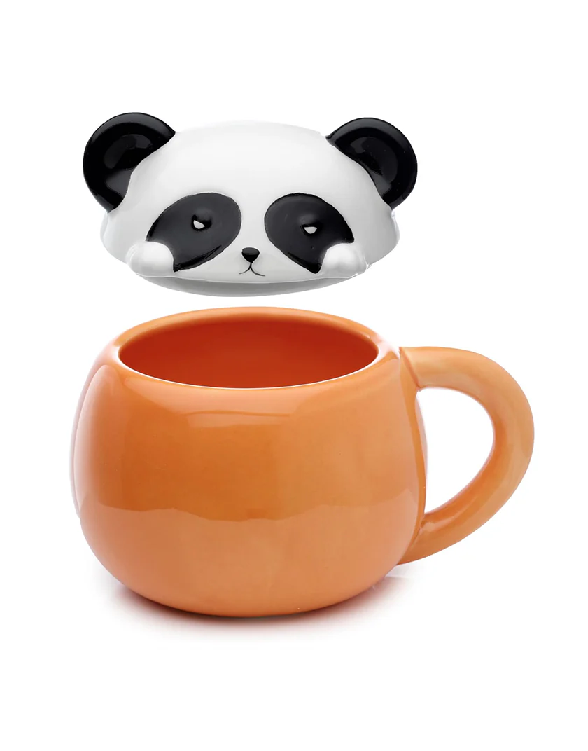 Tazza Panda con Coperchio Sagomato - Puckator - immagine 3