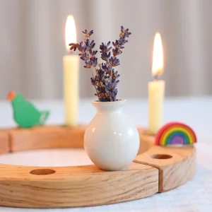 Figura Decorativa Vaso Bianco in Ceramica Grimm's