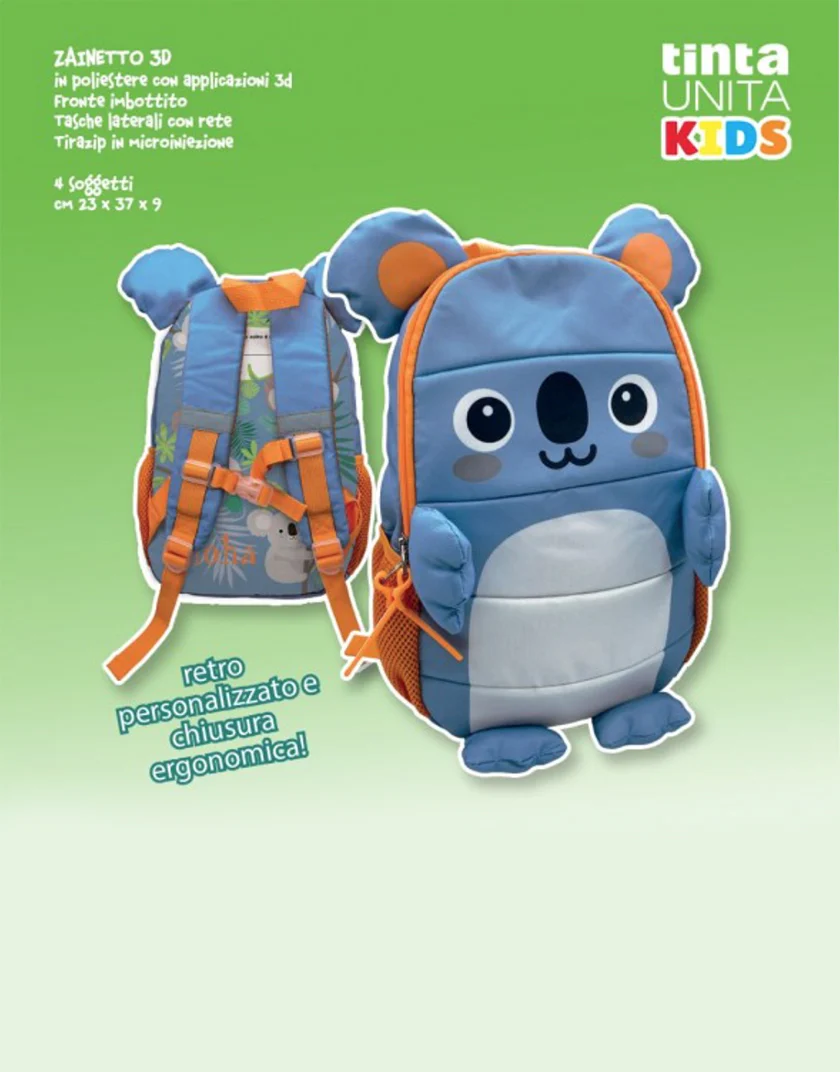 Zaino Asilo 3D Tinta Unita Kids - immagine 2